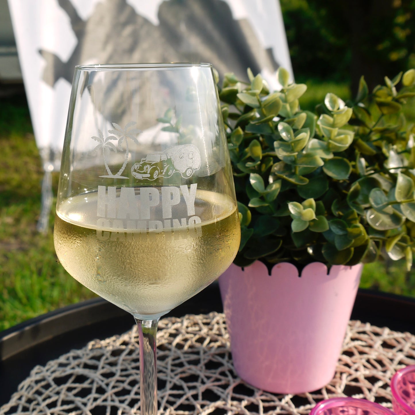 Happy Camping Weinglas 2er-Set